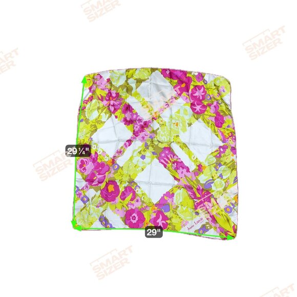 Vintage Jeanne Lanvin Paris 100% Silk Scarf 29" Floral Lattice Made In France - Picture 6 of 7